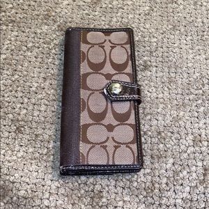 Brown Coach slim wallet
